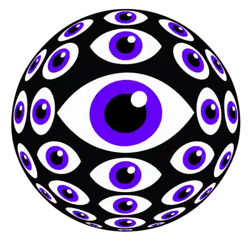 Sphere covered in purple eyes